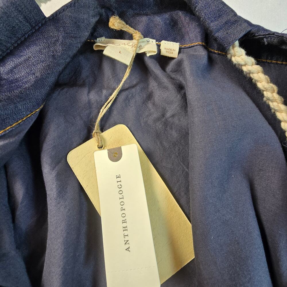 NWT Anthropologie Let Me Be Rope Neck Asymmetrical Dress.  Size L. Ret $168 - Picture 8 of 13